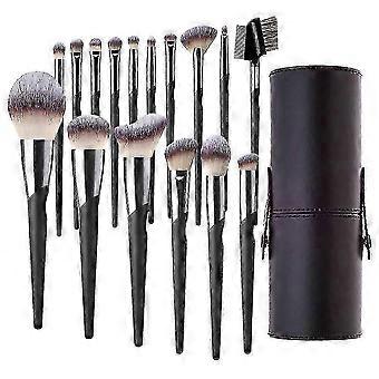 16 stuks ultra zacht gelabeld Pro make-up borstels Set met Foundations Powder Blush Concealer mengen oogschaduw contour borstel (16 stuks)