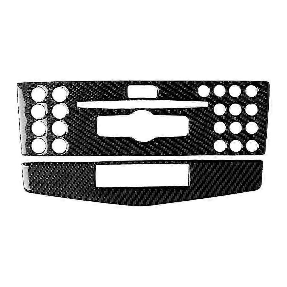 Carbon Fiber Console CD Panel Trim compatible with - C Class W204