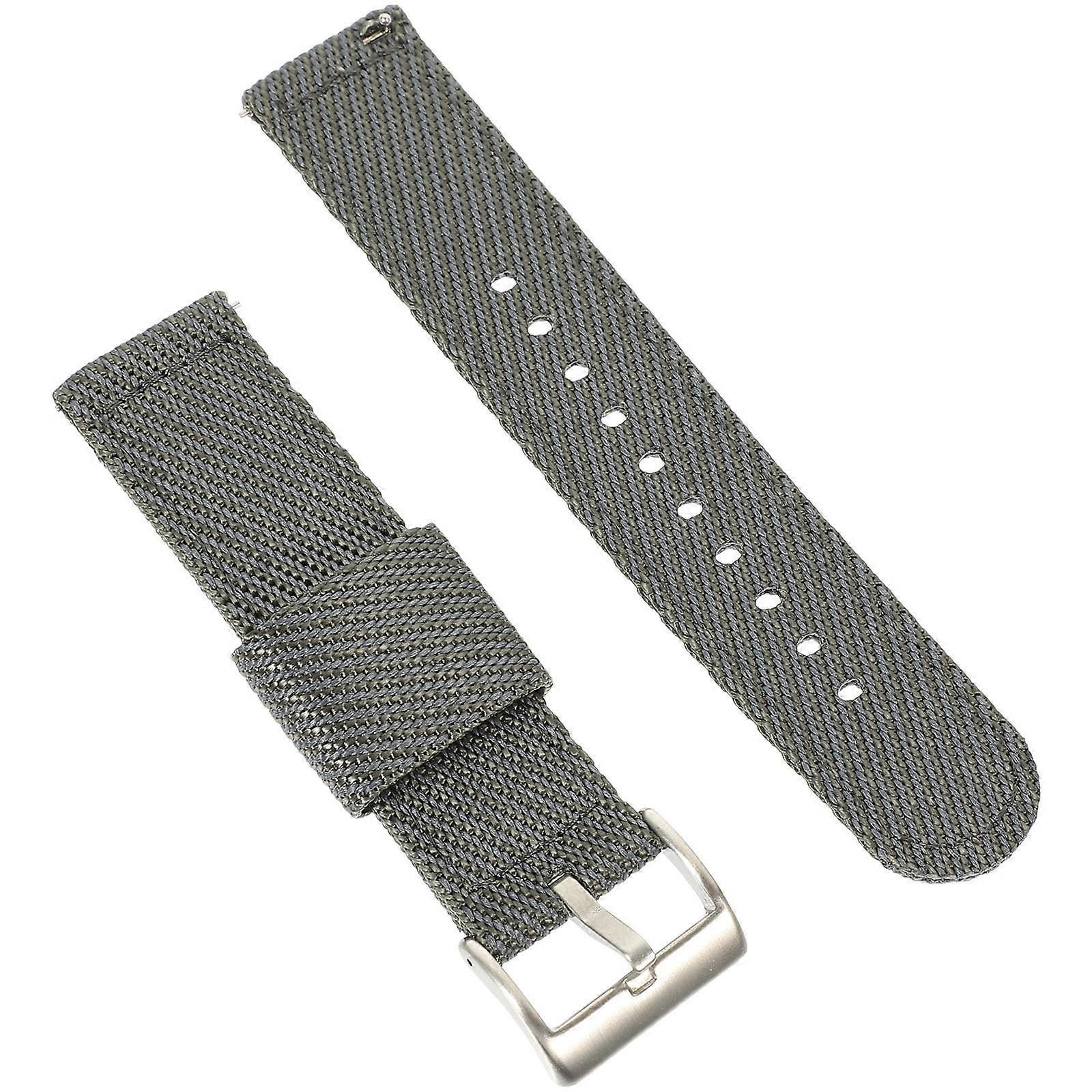 Nylon Woven Watch Band for Watch Replaceable Durable Grey Strap