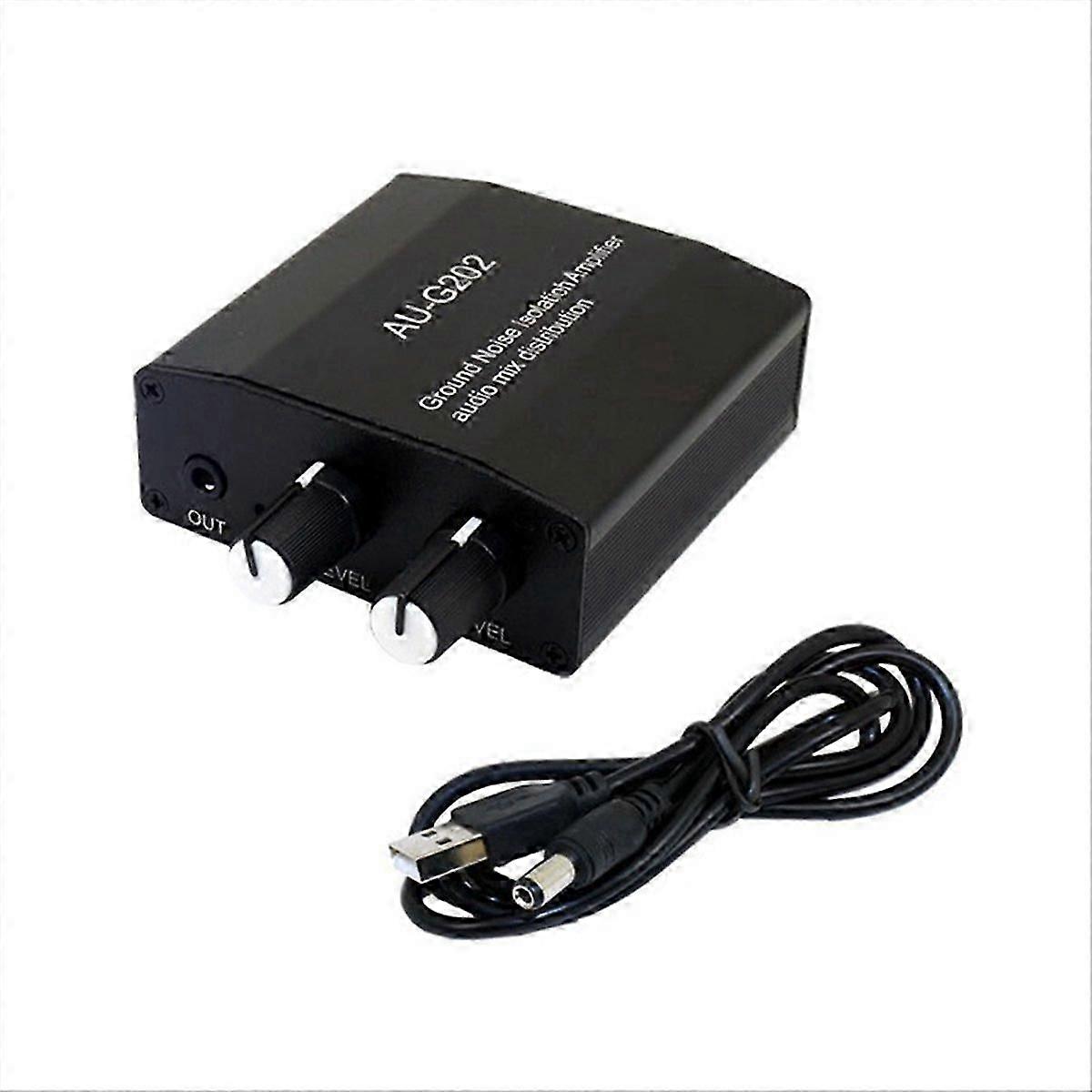3.5mm Stereo Ground Noise Isolation Amplifier for Headphones & Audio Devices