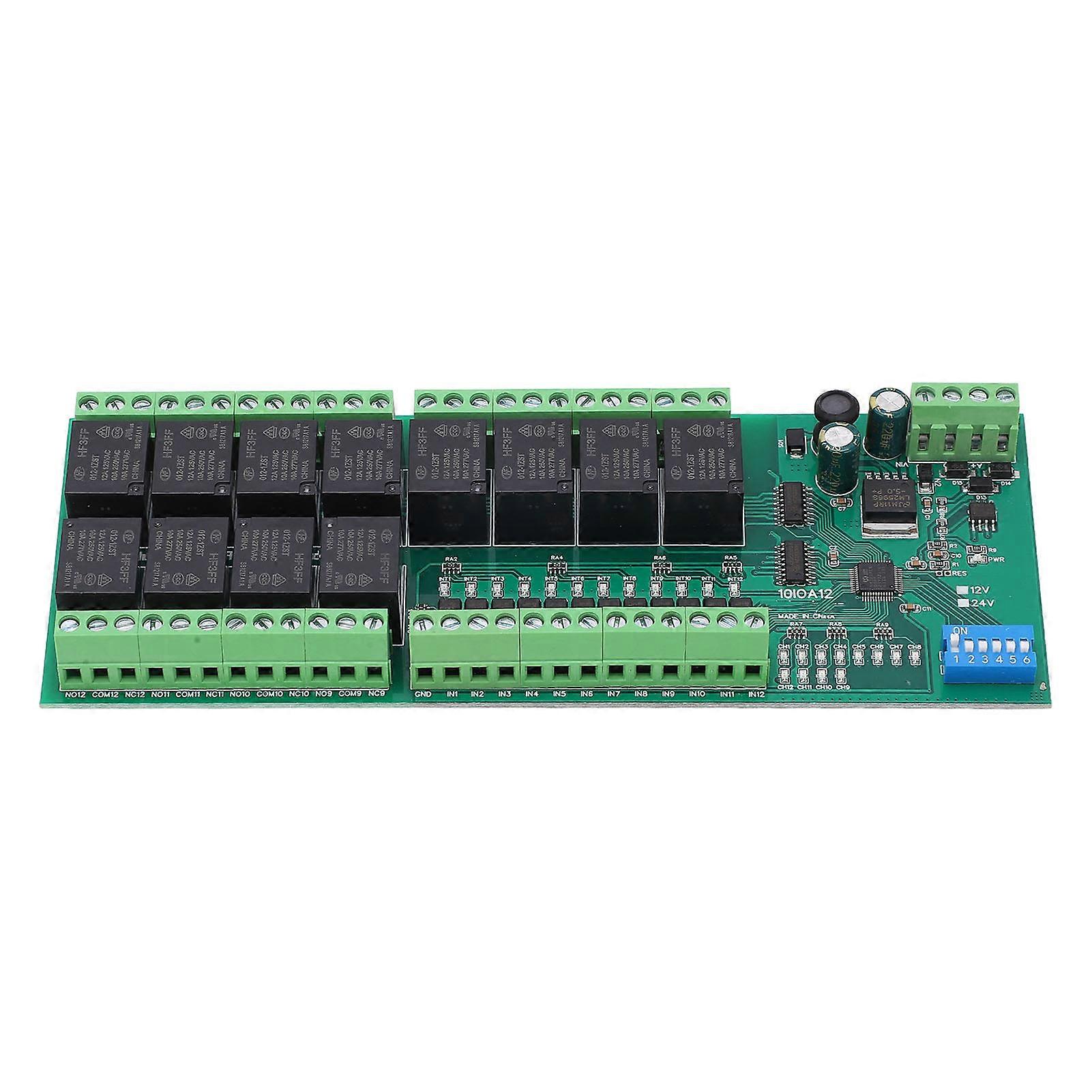12 Channel Relay Module Surge Protection Function 12 Optically Isolated Input Hardware Reset Relay Board 24V
