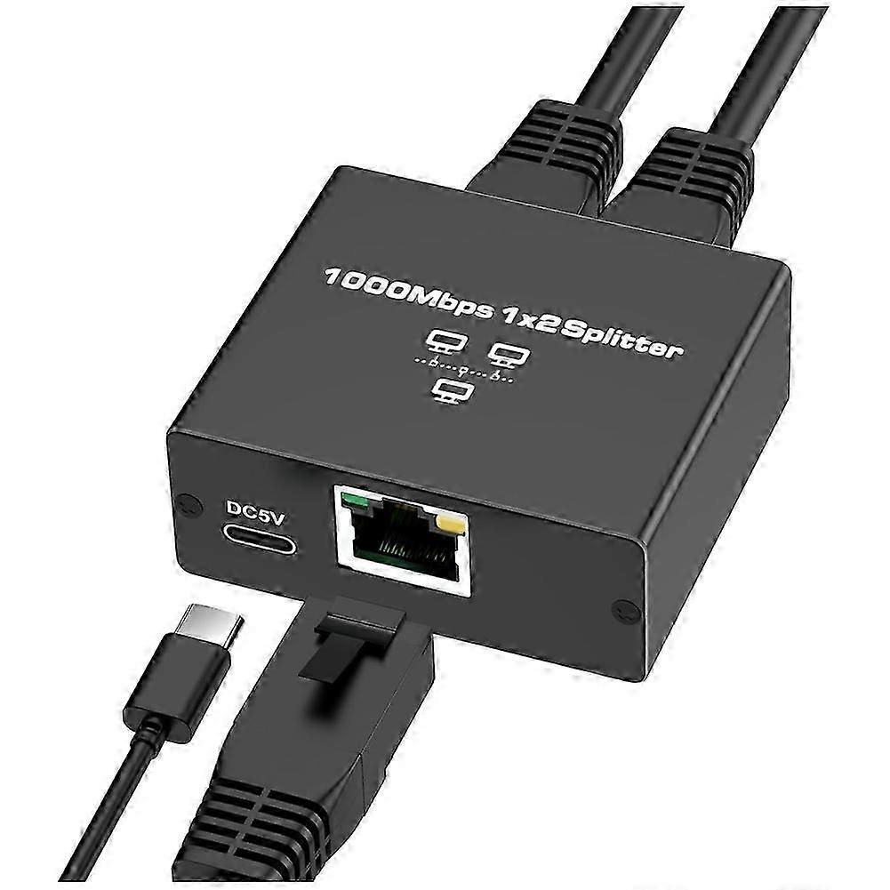 Ethernet Splitter 1 to 2 High Speed Ethernet Switch 1000Mbps