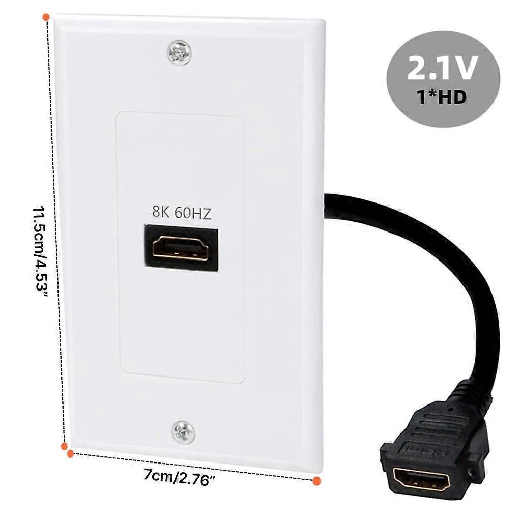 1/2 Port HDMI Compatible Female Wall Panel Socket Extender