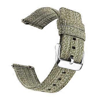 Correa de repuesto de nailon de 22 mm con banda engrosada para reloj inteligente (verde)