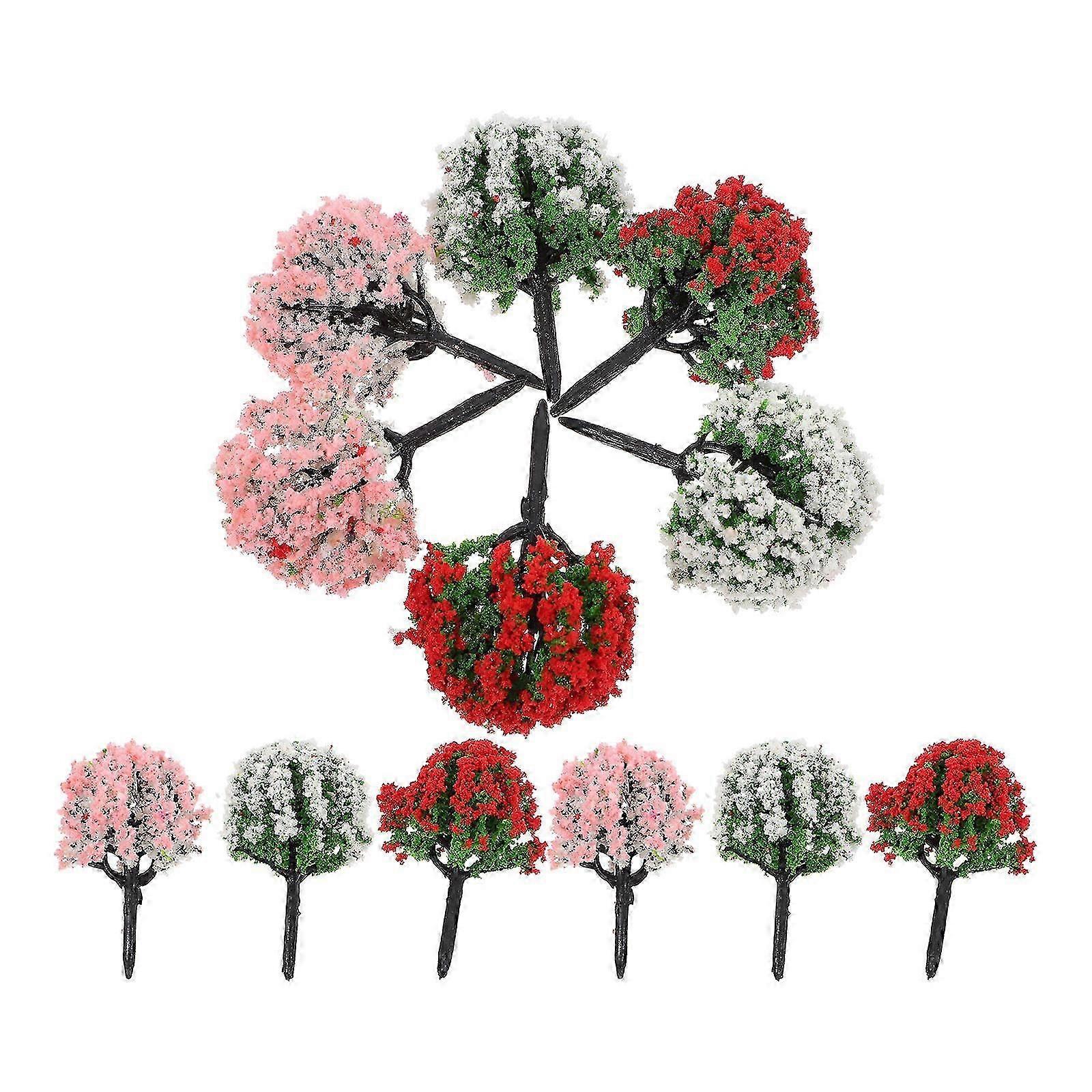 Model Tree Material Miniature Model Trees for Decoration 15Pcs Assorted Color Plastic