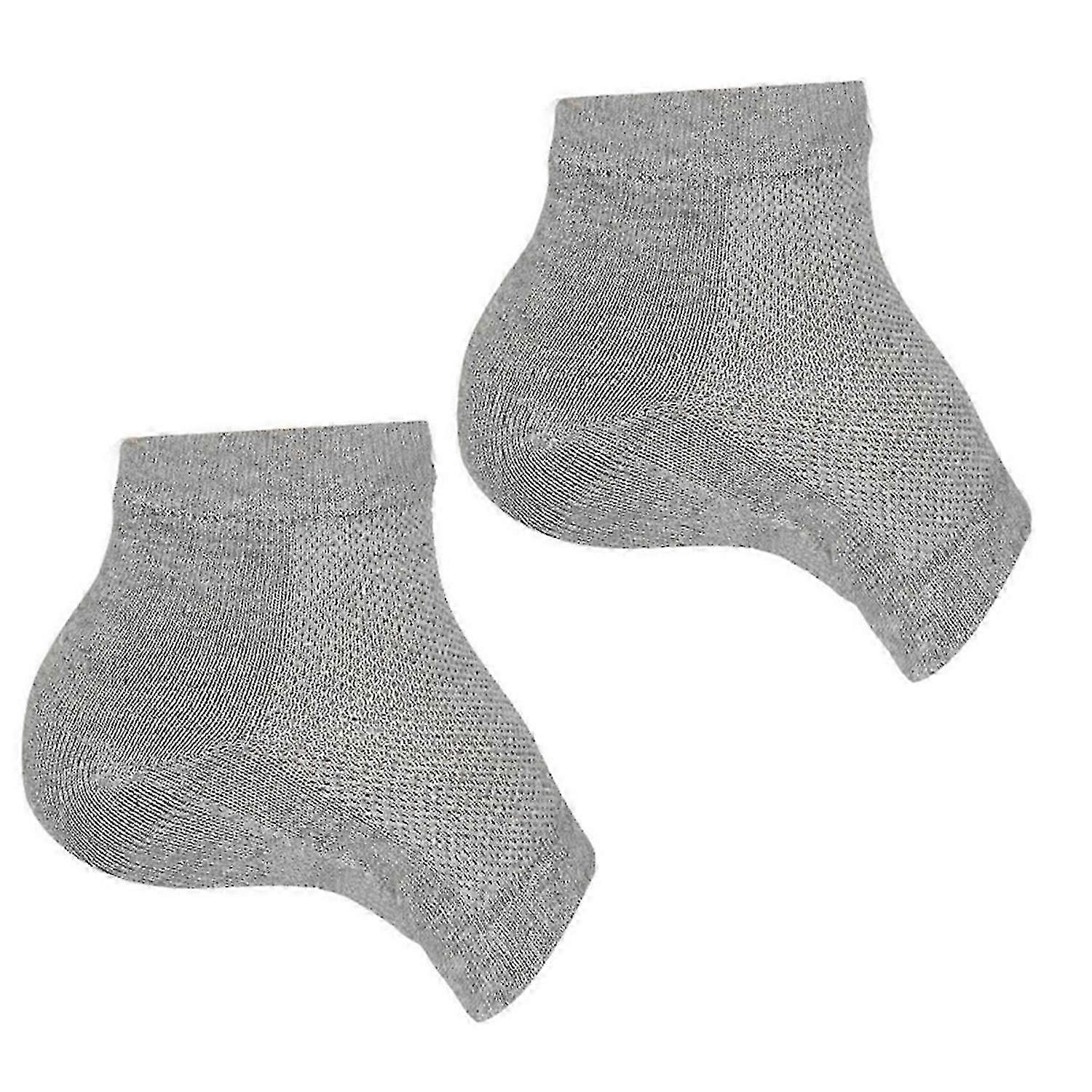 1 Pair Height Increase Socks Gel Heel Pad,Gray