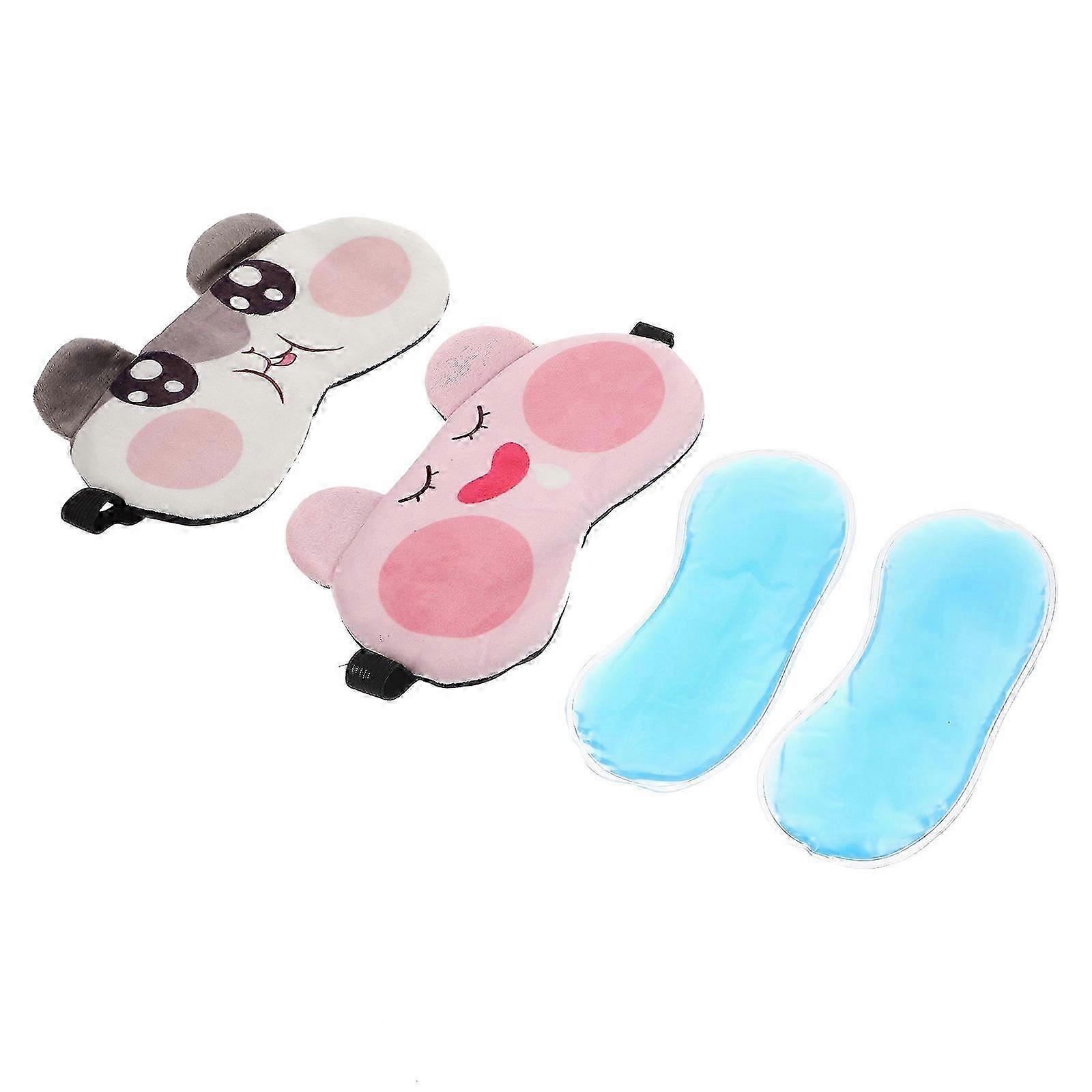 Ice Pack Eye Mask Comcompatible withtable Sleeping Mask compatible with Protection Use 2Pcs