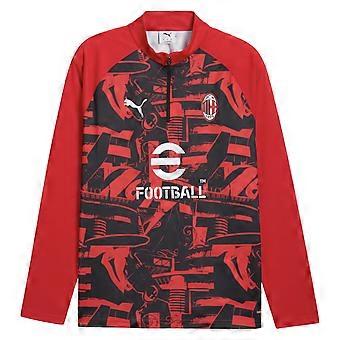 2026-2027 AC Milan Warm Up 1/4 Zip Top (Red)