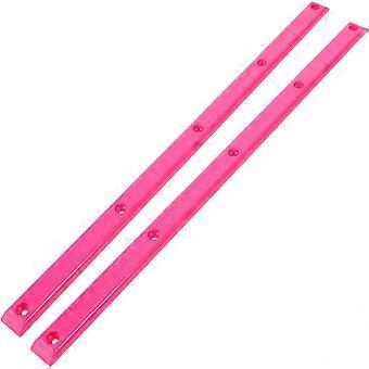 2Pcs Pink Skateboard Rail Replacement Protective Rib Bones Rails 14.15X0.67' Longboard Deck Edge