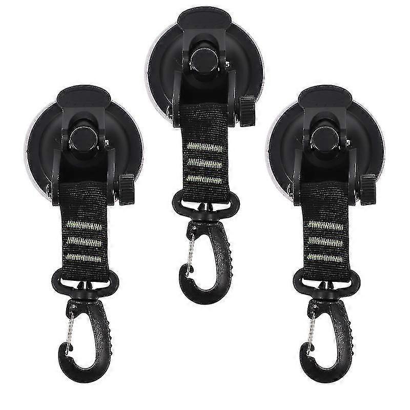 3pcs Storage Hooks, Suction Cup Anchors