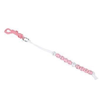 Golf Bead Chain Score Counter Nylon with Artificial Shining Stone Golf Supplies Black PinkPink