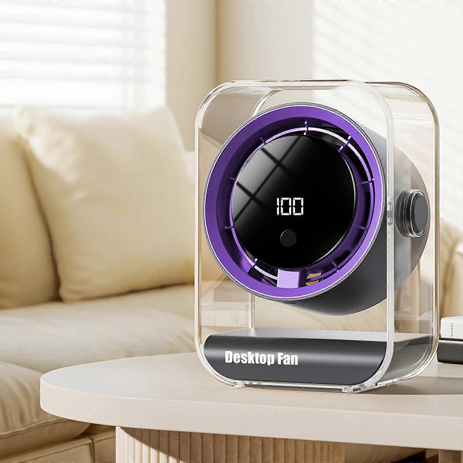 F15 Smart Timing Transparent Digital Display Desk Fan