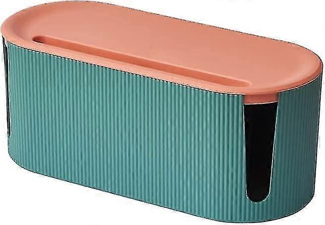 Design Cable Box - Cable Management - Storage Box For Multiple Plugs (green)