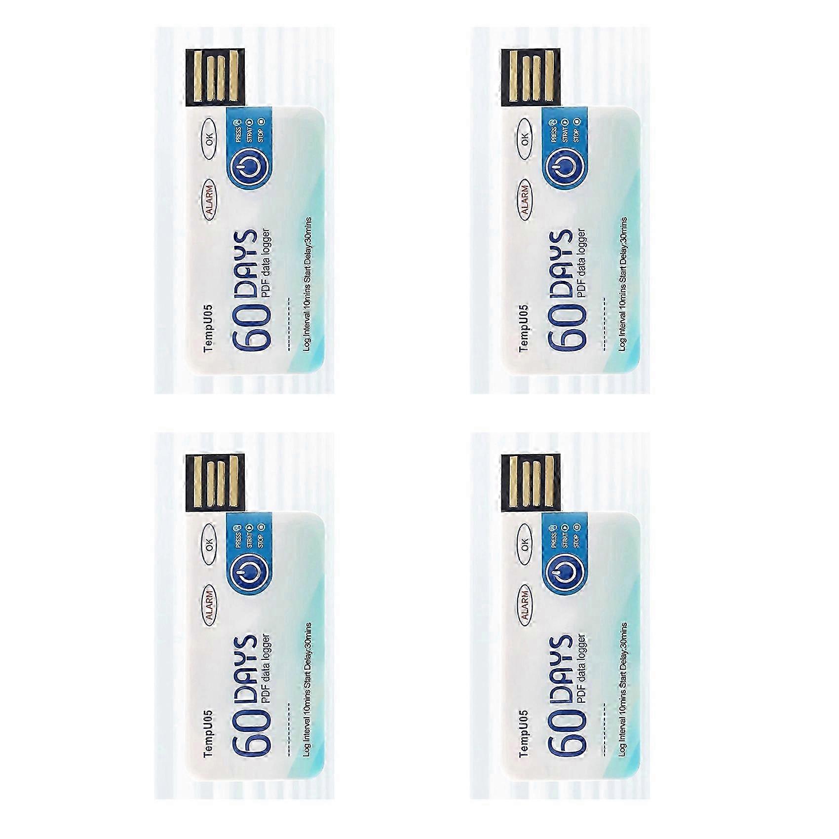 4X TempU05 Temperature Data Logger 60 Days Disposable Temperature Analyzer PDF USB