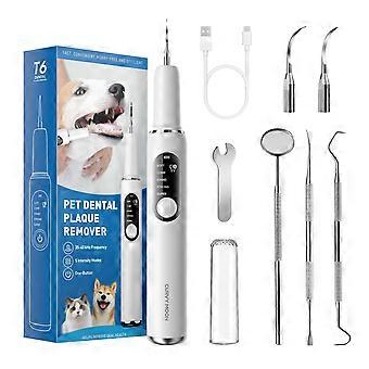 Dog Tartar and Plaque Remover Ultrasonic Dental Scaler, 5 Modes, IPX6, Rechargeable, UV Sterilizer(Metal construction kits)