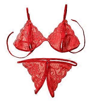 Floral Mesh Babydoll Set - Strappy G-String & Bra - for Romantic Nights & Gifts