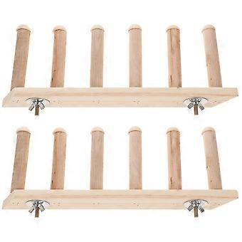Cat Wall Shelf Indoor Wooden Climbing Ladder for Cats 2Pcs Beige