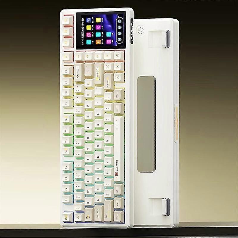 AULA Smart Touch Screen Tri-Mode Mechanical Keyboard