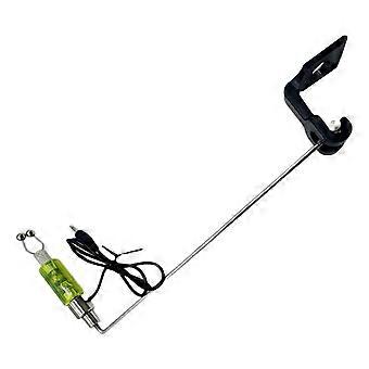 Fishing Line Bites Indicator Accessory with Metal Arm, Rod Clip Head, and Counterweight Body for Outdoor Use and 17cm  Yellow