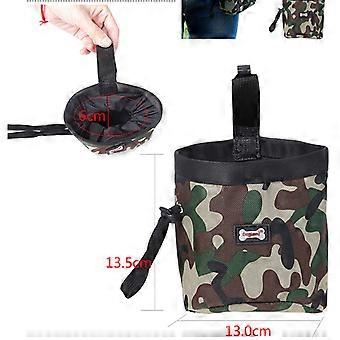 Dog Treat Bag Puppy Training Treat Snack Waist Bag for Pet Trainers Green