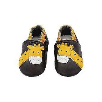 Baby Walking Shoes Soft Leather Non-Slip Suede Sole Elastic Ankle Crawling Toddler Slippers for Boys Girls First Steps Home Daycare