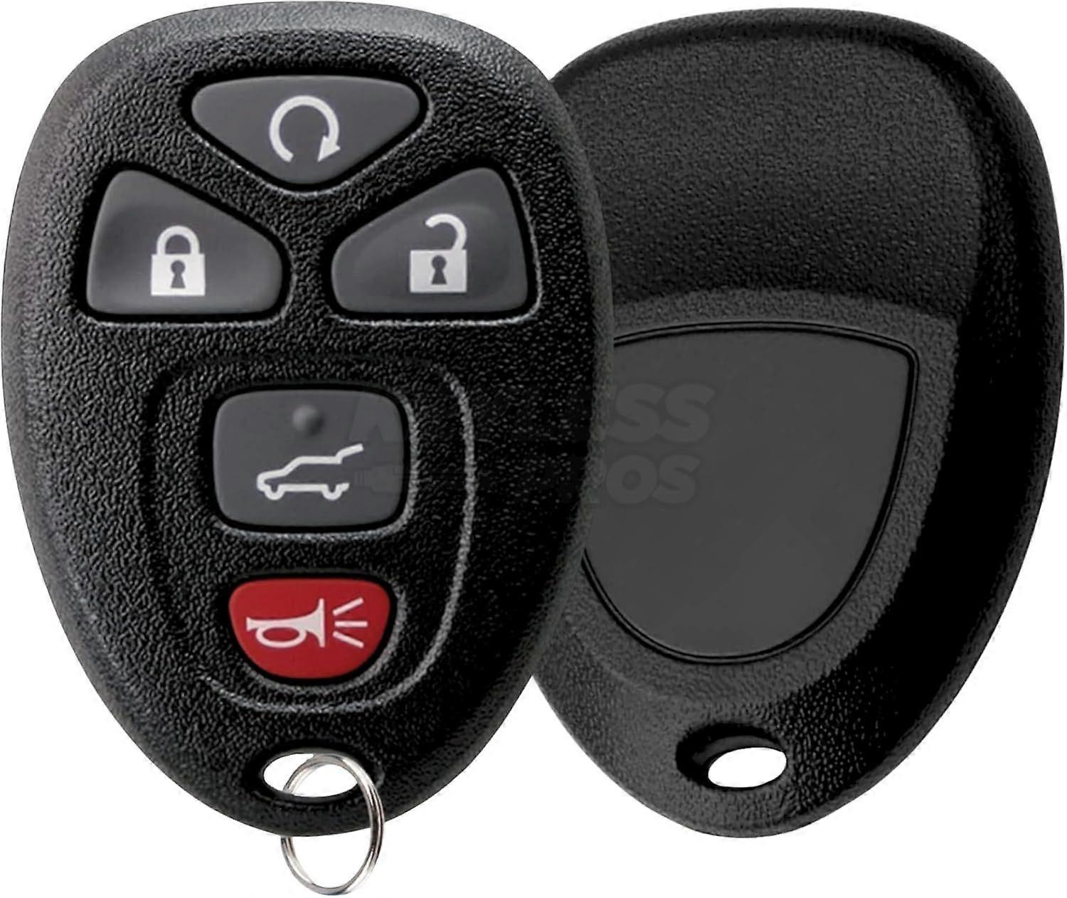 5-Button Keyless Entry Remote Key Fob Replacement with Ignition Key, fits Chevy