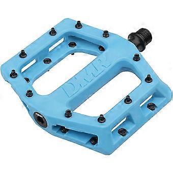 Bike Pedals Blue One Size 105x105mm Glass-reinforced Nylon Body 4140 CroMo Steel Axle Removable Pins Compatible with Mountain and Road Bicycles
