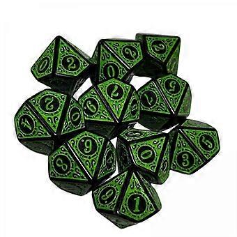 5x 10 Pieces Polyhedral Dices Set, Game Dices, Acrylic D10 Dices for Board Game