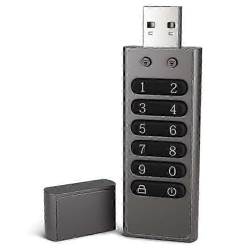 Secure USB Drive, 64GB Encrypted USB Flash Drive Hardware Password Memory Stick with Keypad U Disk Flash