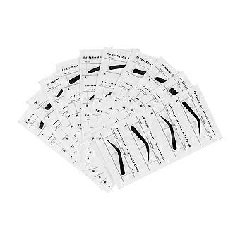 Adhesive Eyebrow Stencils for Grooming Shaping 10Pcs White Templates