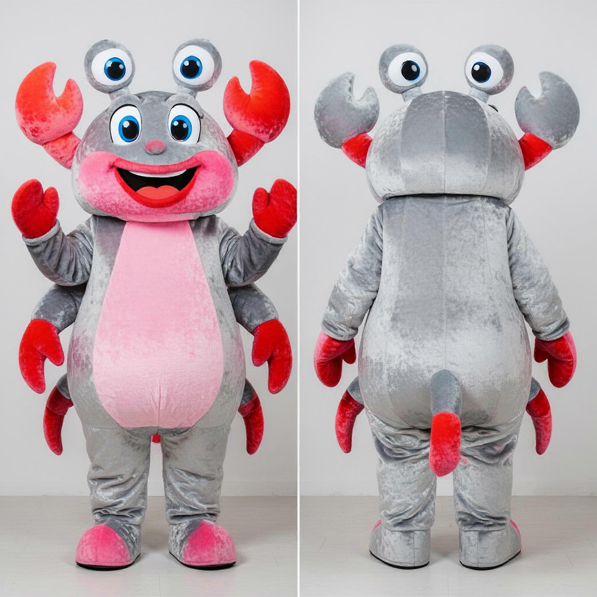 MASTICOT Silver Shimmering Crab Cakes Mascot