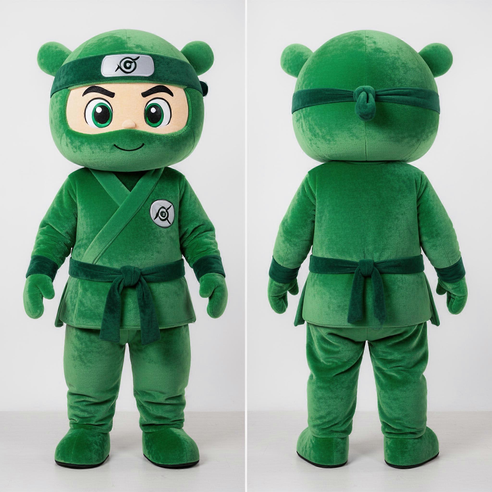 MASTICOT Emerald Green Playful Ninja Mascot