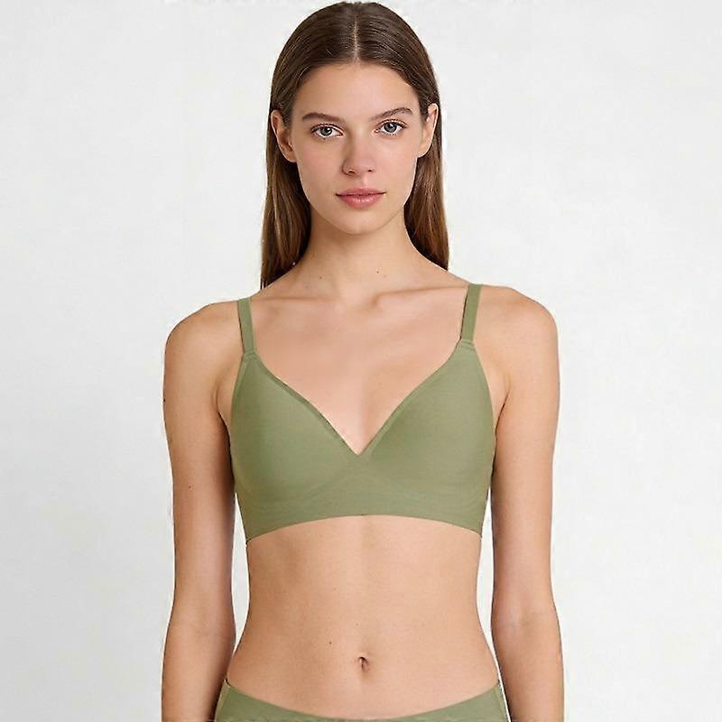 Women Seamless Wireless Thin Soft Support Comfortable Bra For Large Bust