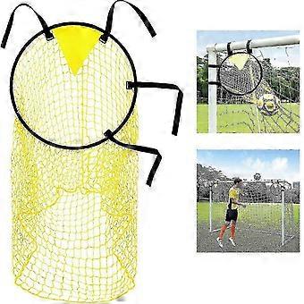Soccer Goal Target Net for Shooting Practice, Adjustable Training Equipment with Durable Fiberglass Ring, Improve Accuracy