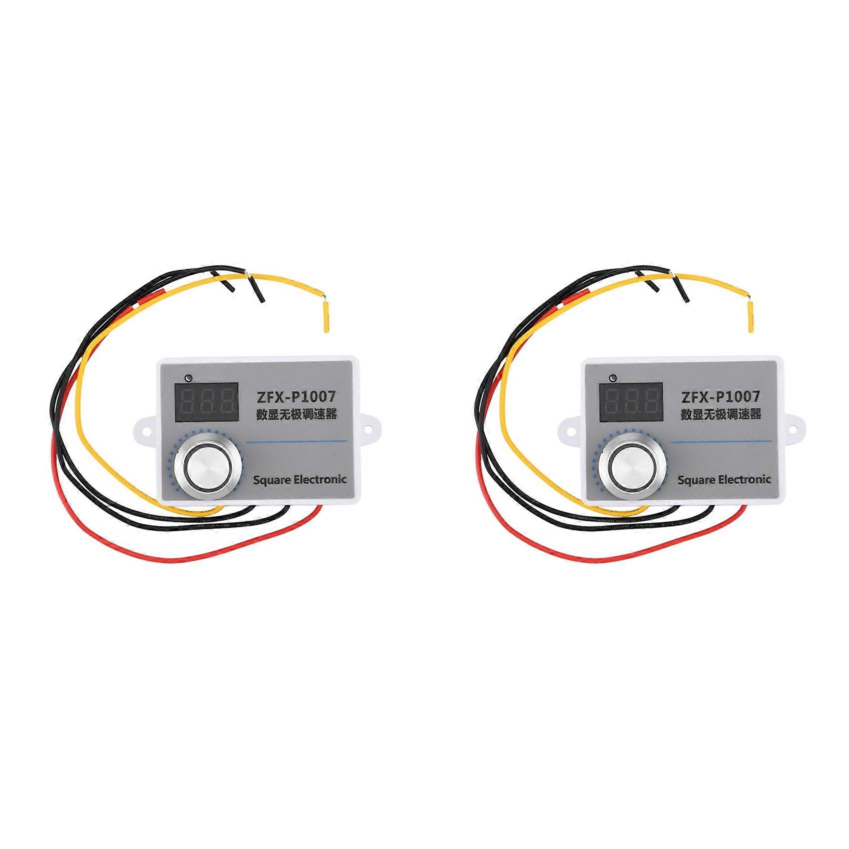 2X 500W Adjustable 220V Fan Switch Speed Controller Digital Display Motor Reducer Regulator Speed Controller