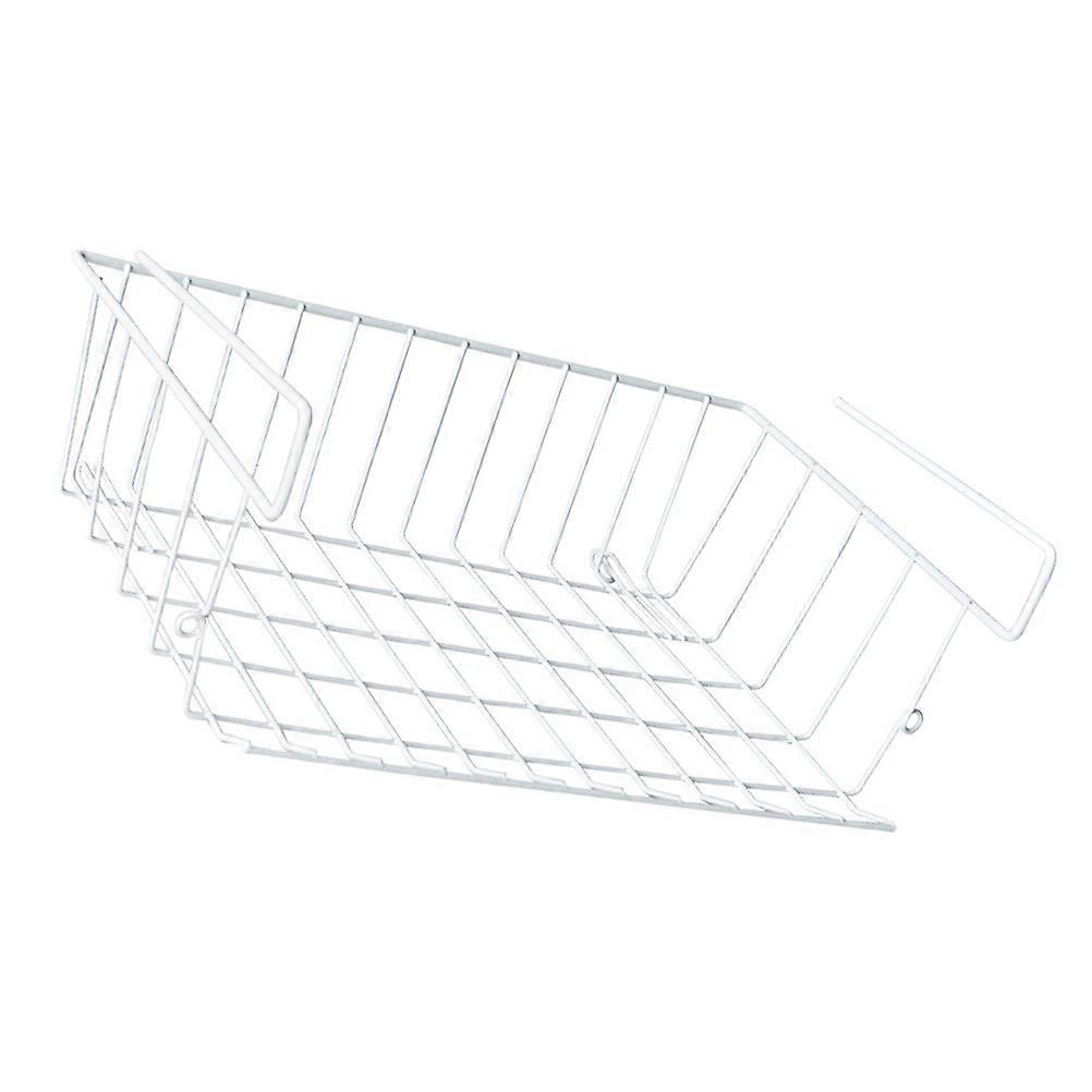Kitchen Basket Hanging Rack Organizer for Kitchen Use White Storage
