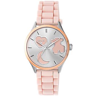 Tous zegarki słodki zegarek power watch dla Damski analogowy kwarc z gumową bransoletą 800350745