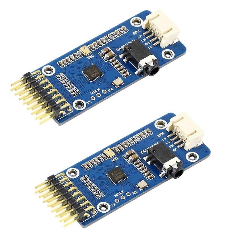 Waveshare WM8960 Stereo CODEC Audio Module Play/Record I2S/I2C Interface Onboard Class D Amplifier Headphone MIC Input 2 Pack