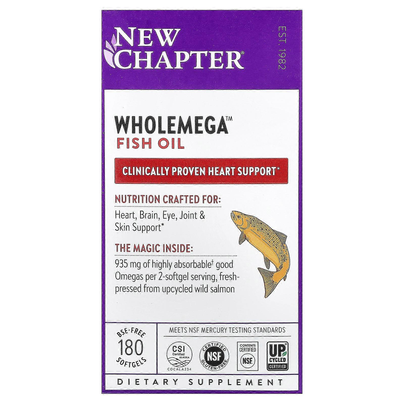 New Chapter, Wholemega Fish Oil, 180 Softgels