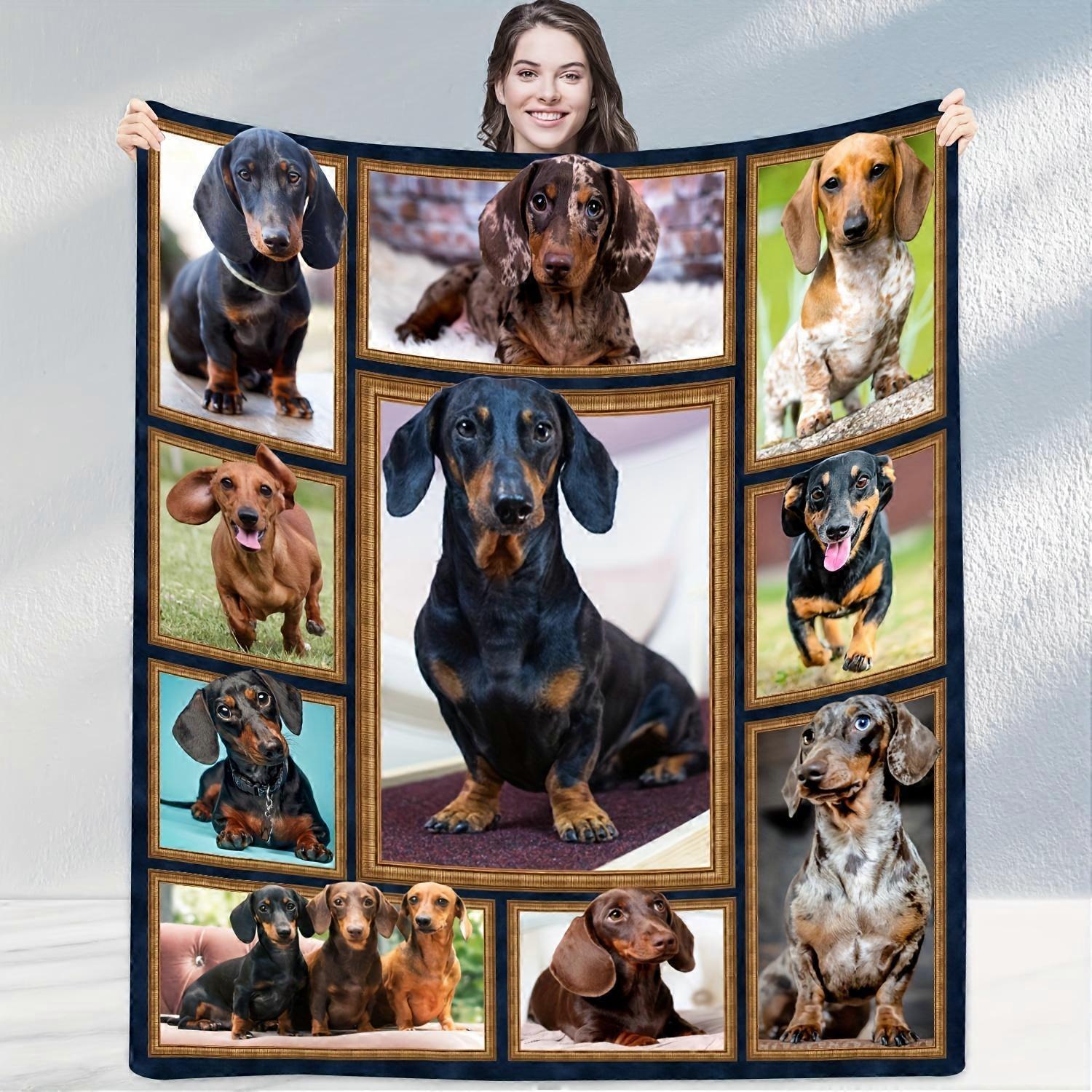 Smolander Hound Patchwork Pattern Soft Blanket Flannel Blanket