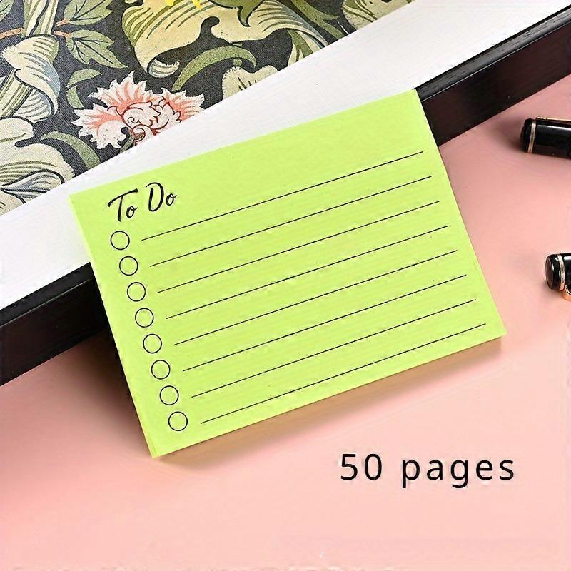 Fluorescent Post-it Notes Multi-color Notepad Self-adhesive Sticky Notes Memo Pad Memo To Do List for Planner Reminder Learning
