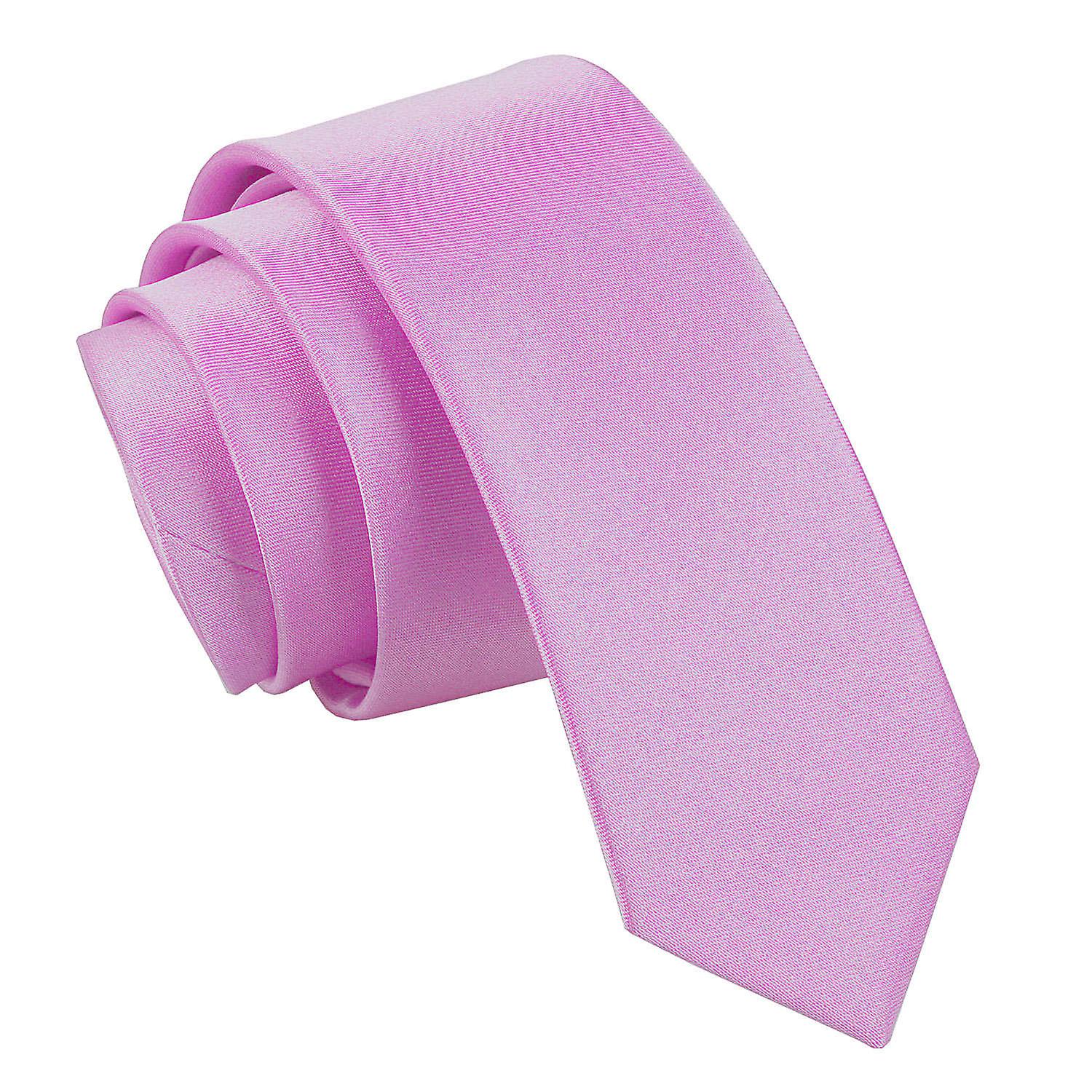 Lilac Plain Satin Skinny Tie