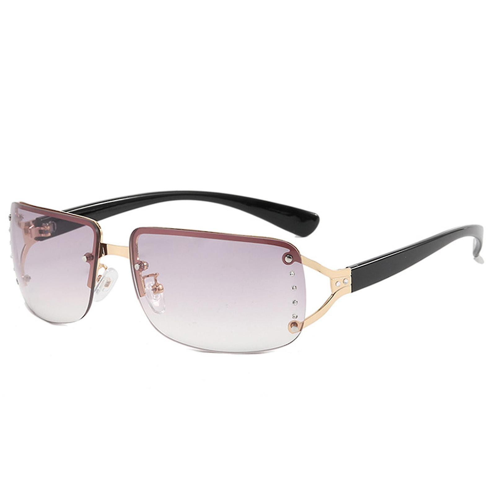 Vintage Frameless Y2k Sunglasses Reducing Blinding Glare And Eye Strain For Sports And Outdoor Activities