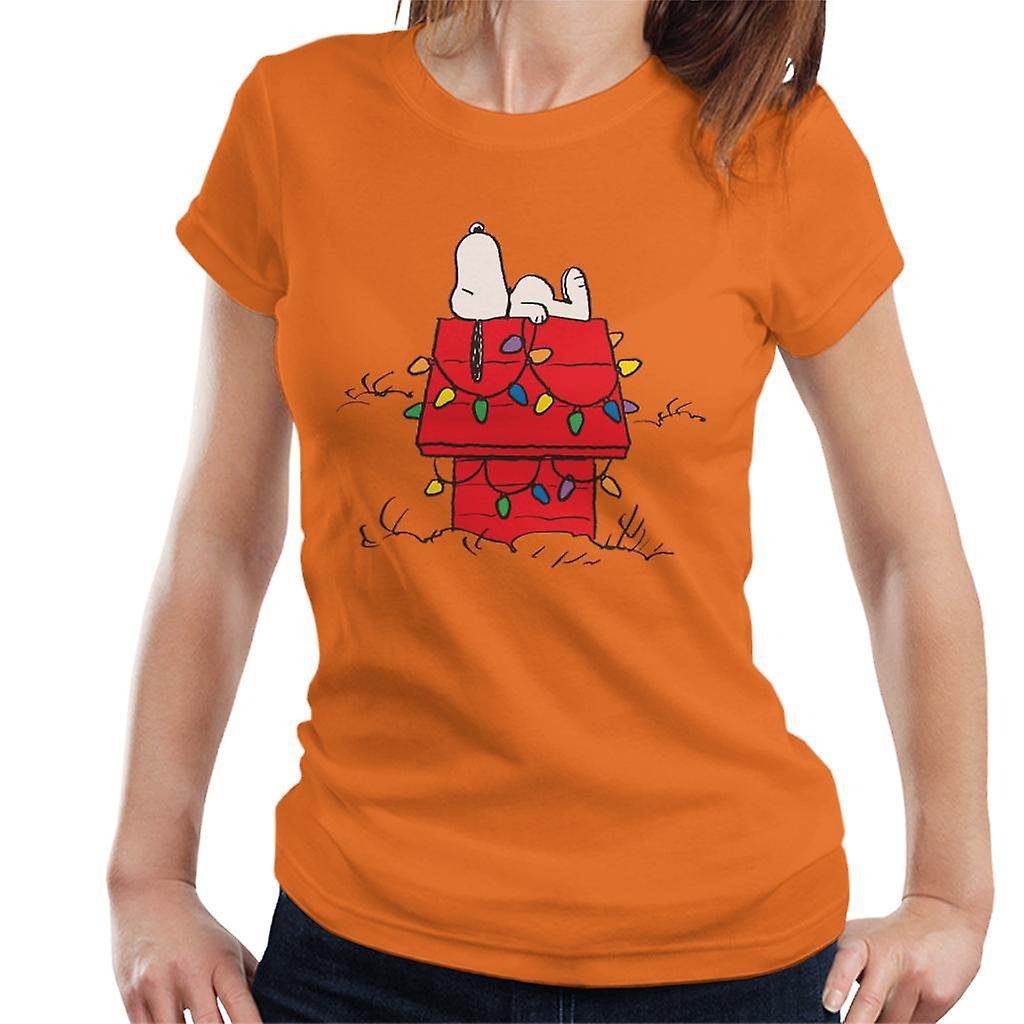 Peanuts Christmas Light House Snoopy Women's T-Shirt
