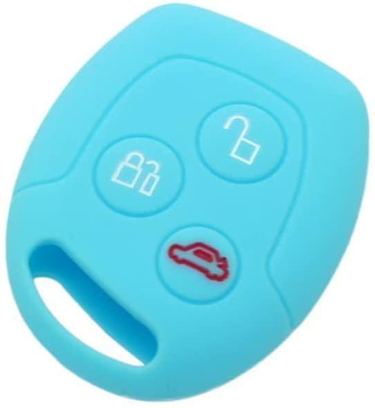 Silicone Cover Protector Case Compatible With Ford 3 Button Remote Key Fob
