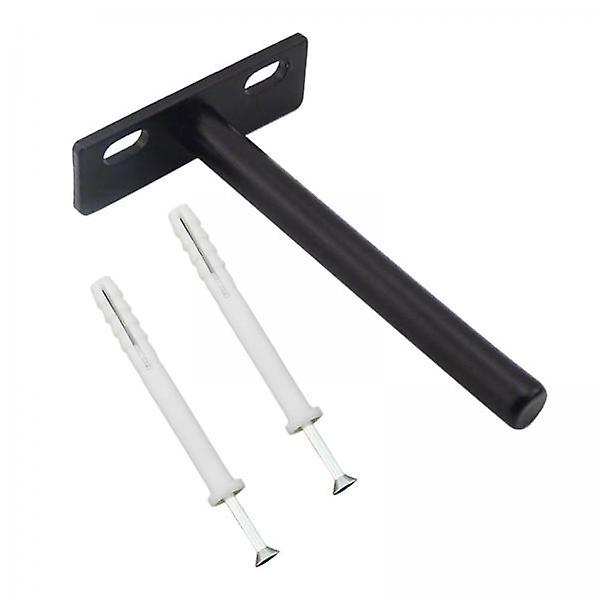 2xFLOATING SHELF BRACKETS  SCREW WALL SHELVES SUPPORT HOLDER 10x6.2x2cm