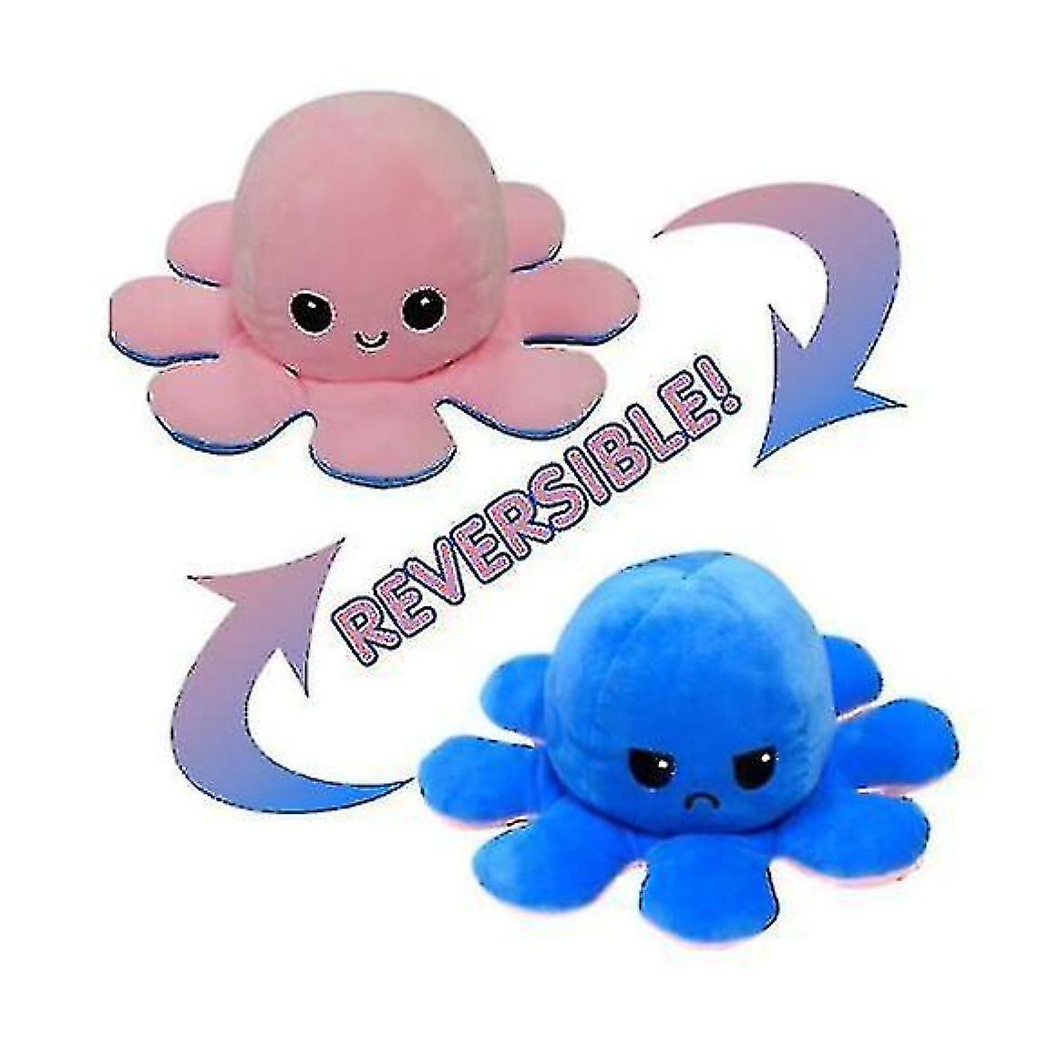 Flip Octopus Doll Doubleage Flip Doll Octopus Plush Typink Blue