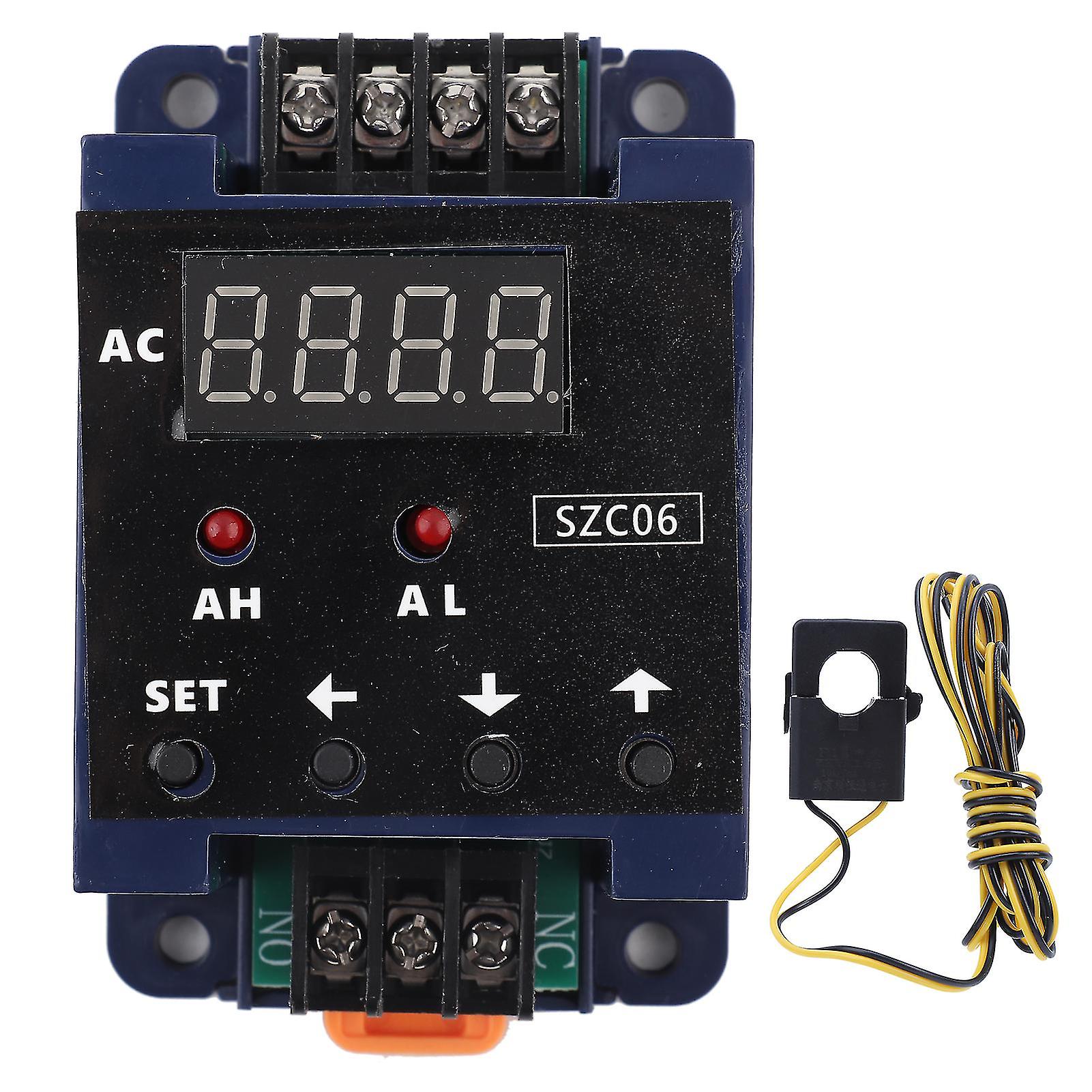 Szc06 Dc835v Ac Digital Ammeter 0.350a Measure Range Upper Lower Limit Alarm Delay Relay Detection
