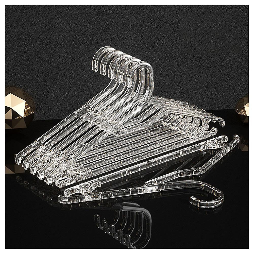 10PCS Transparenter Glitzer Kleiderständer Nicht-Markierung Kleiderständer Wäscheständer Haushaltsvorrat