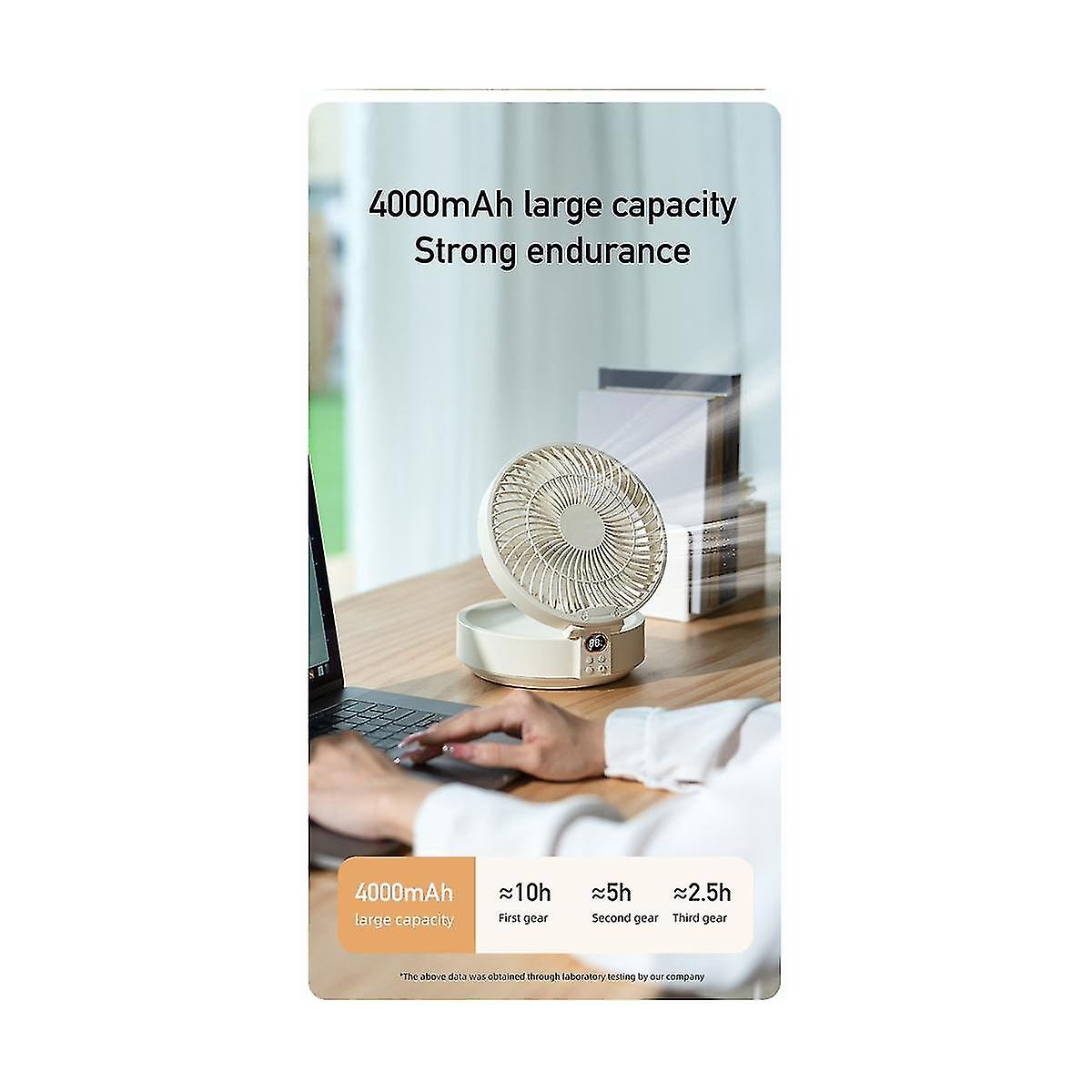 Desktop Lamp Fan Foldable Retractable Small Fan Mini Portable Charging Usb Home Low Noise Wall Hang